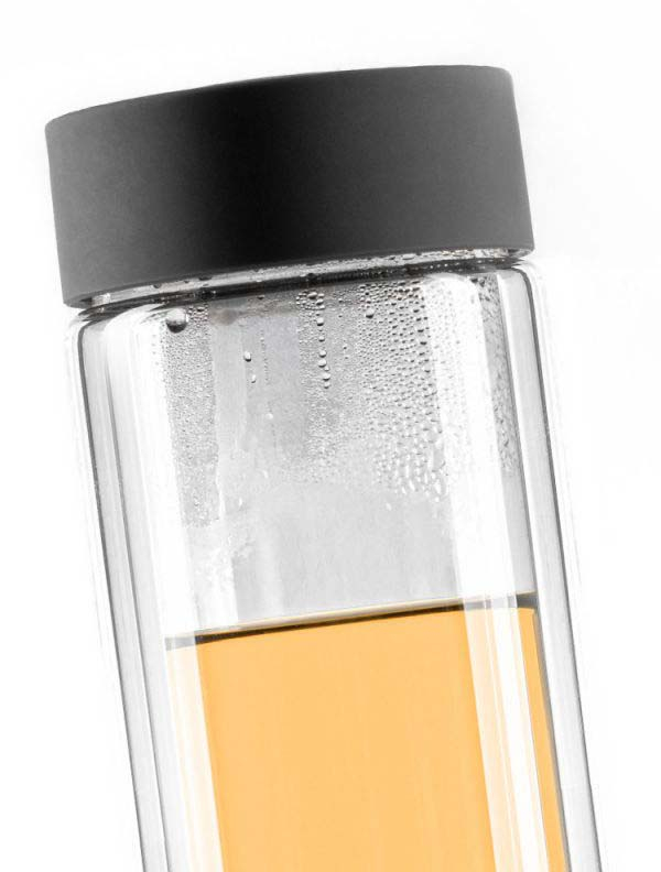 Trinkflasche ViA Heat Balance mit Edelsteineinsatz von VitaJuwel