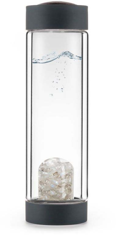 Trinkflasche ViA Heat Luna mit Edelsteineinsatz von VitaJuwel