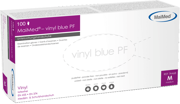 Vinyl-Einmalhandschuhe vinyl blue PF