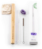 Glasstrohhalm Crystal Straw mit Edelstein Amethyst von VitaJuwel